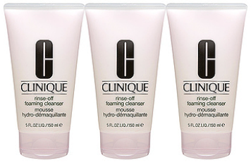 3 PCS CLINIQUE RINSE-OFF FOAMING CLEANSER 5OZ, 150ML